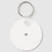 30th birthday bold letter name date simple minimal sleutelhanger (Achterkant)