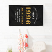 30th Birthday Born 1996 Add Name Black Gold Spandoek (Insitu)