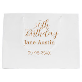 30th birthday copper brown simple stylish name dat groot cadeauzakje