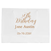 30th birthday copper brown simple stylish name dat groot cadeauzakje (Achterkant)