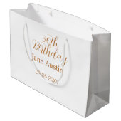 30th birthday copper brown simple stylish name dat groot cadeauzakje (Achterkant Gekanteld)