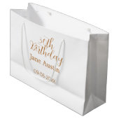 30th birthday copper brown simple stylish name dat groot cadeauzakje (Voorkant Gekanteld)