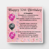 30th Birthday Daughter Poem Plaque (Devant)