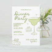 30th Birthday Dinner Party Custom Invitation (Debout devant)