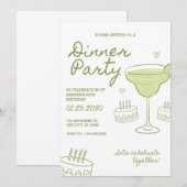 30th Birthday Dinner Party Custom Invitation (Devant / Derrière)