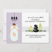 30th Birthday Girly Spa Weekend Getaway Invitation Kaart (Voorkant)