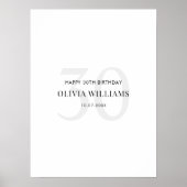 30th Birthday Guest Signature Poster (Voorkant)