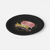 30th birthday hello 30 Personalized heart Papieren Bordje (Gekanteld)