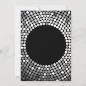 30th Birthday Invitation Black en Silver Glitter Kaart (Achterkant)