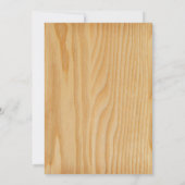 30th Birthday Invitation Rustic Wood Kaart (Achterkant)