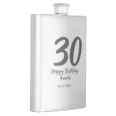 30th Birthday Naam toevoegen Datum Jaar Zwarte sja Flacon (Rechts)