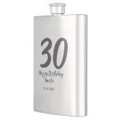30th Birthday Naam toevoegen Datum Jaar Zwarte sja Flacon (Links)