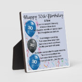 30th  Birthday Son Poem Plaque (Recto)