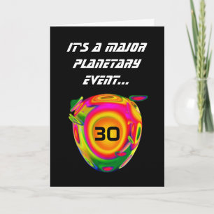 30th Funny Sci Fi Birthday Planet A02 Kaart