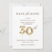 30th Save the Date Invitation Kaart (Voorkant)