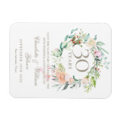 30th Wedding Anniversary Save the Date Floral Magneet (Horizontaal)
