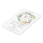 30th Wedding Anniversary Save the Date Floral Magneet (Linkerzijde)