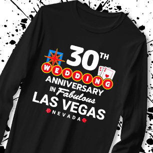30th Wedding Jubileum Couples Las Vegas Trip T-shirt