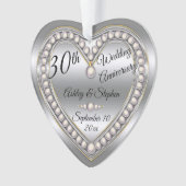 30th Wedding Jubileum Pearl Foto Keepomwille Ornament (voorkant)