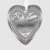 30th Wedding Jubileum Pearl Foto Keepomwille Ornament (voorkant)