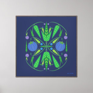 30x30 Gardien de la toile de bleuets Giclée