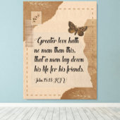 30x40 Canvas Bijbel Muur Art Print (Insitu (Houten vloer))