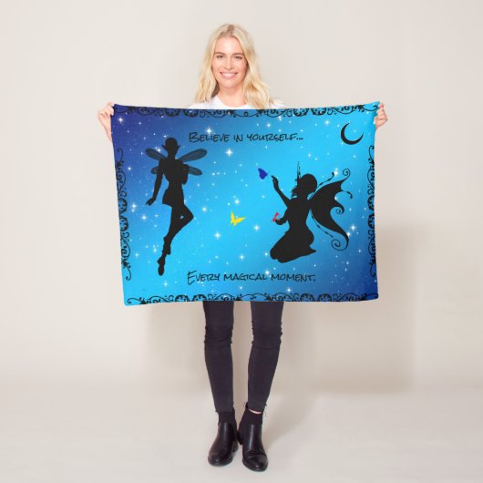 "30X40" Elf Fairy Butterfly - Geloof in jezelf Fleece Deken (In situ)