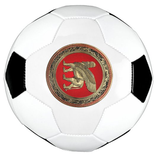 [310] Lion assyrien ailli - Lamassu d'or (Tourné)