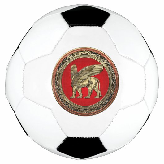 [310] Lion assyrien ailli - Lamassu d'or (Devant)