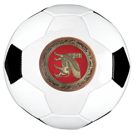 [310] Taureau ailé assyrien - Lamassu d'or (Tourné)