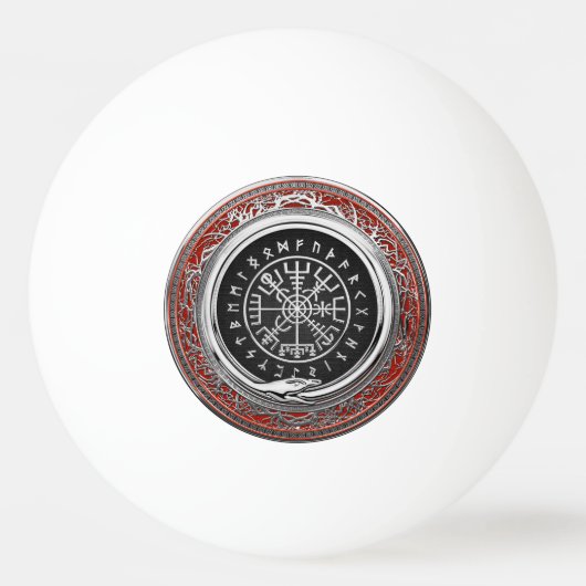 [310] Vegvisir - Viking Silver Magic Runass Pingpongballen (Voorkant)