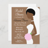 311-AFRIKAANS-AMERIKAANSE BRUID DOUCHE UITNODIGING (Voorkant / Achterkant)