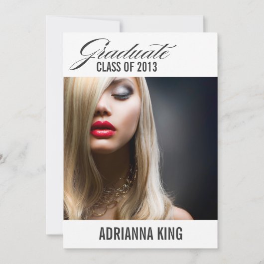 311 Afstuderen Aankondiging van een steenkoolgrijz (Voorkant)