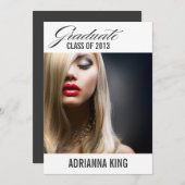 311 Afstuderen Aankondiging van een steenkoolgrijz (Voorkant / Achterkant)