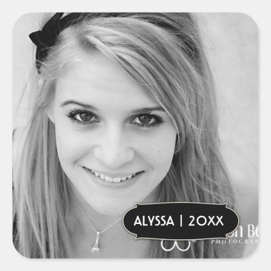 311- Afstuderen Foto Sticker (Voorkant)