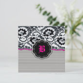 311-Allergische kant - Hot Pink Kaart (Staand voorkant)