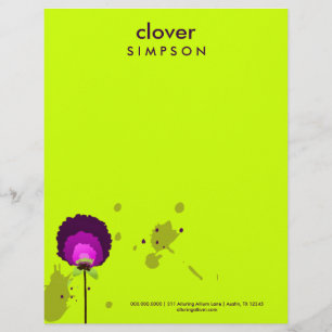 311-Alluring Allium Neon Gepersonaliseerd Briefhoofd