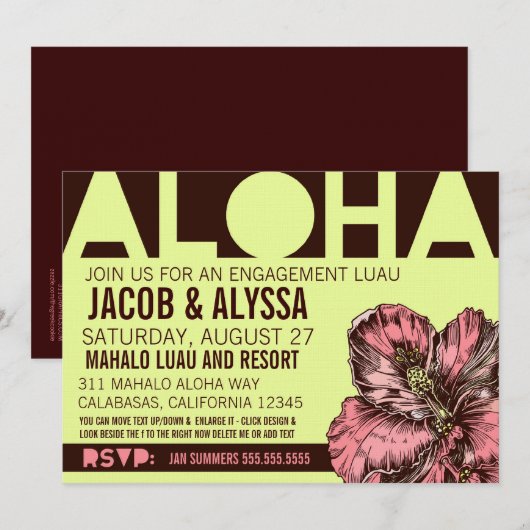 311 Aloha World Limoen Pink Kaart (Voorkant / Achterkant)