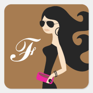 311 Aviator Fashionista Brons Vierkante Sticker
