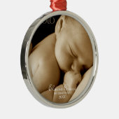 311-Baby's eerste kerstversiering Metalen Ornament (Rechts)