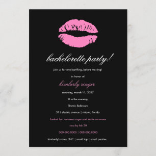 311-Bachelorette/Lingerie Party Invite Kaart