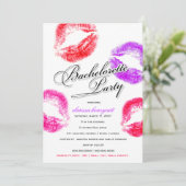 311-Bachelorette Party - Colorful Kisses Kaart (Staand voorkant)