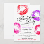 311-Bachelorette Party - Colorful Kisses Kaart (Voorkant / Achterkant)