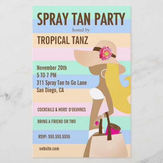 311 Bikini Girl Spray Tan Feest Flyer (Voorkant)