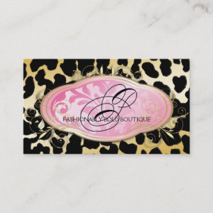 311 Bodacious Boutique Golden Leopard Spots Visitekaartje