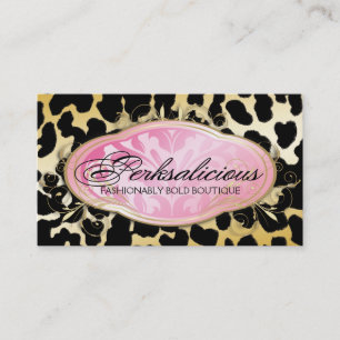 311 Bodacious Boutique Golden Leopard Spots Visitekaartje