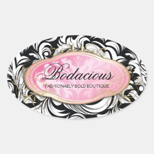311 Bodacious Lavish Boutique luipaard Spots Ovale Sticker