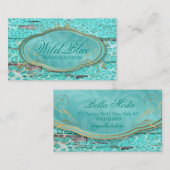 311 Bodacious Turquoise Rustic Leopard Visitekaartje (Voorkant / Achterkant)
