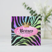 311 Bodacious Zebra Amethyst Rainbow Kaart (Staand voorkant)