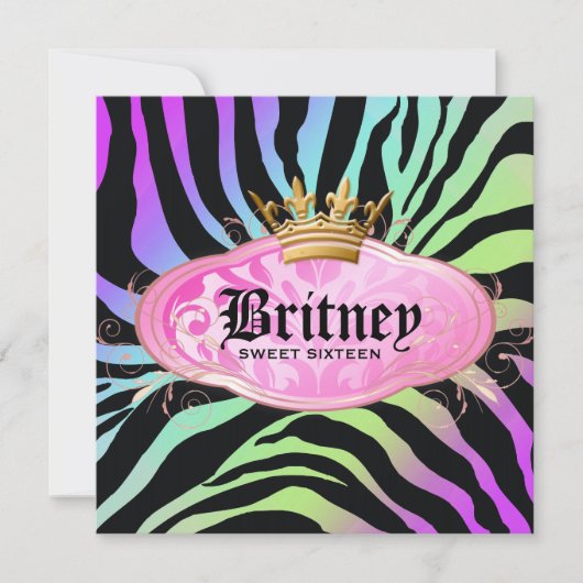 311 Bodacious Zebra Amethyst Rainbow Kaart (Voorkant)